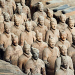 Clay statues of Chinese Qin dynasty soldiers