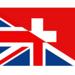 British and Swiss flags