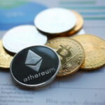 Silver ethereum jn chart paper closeup